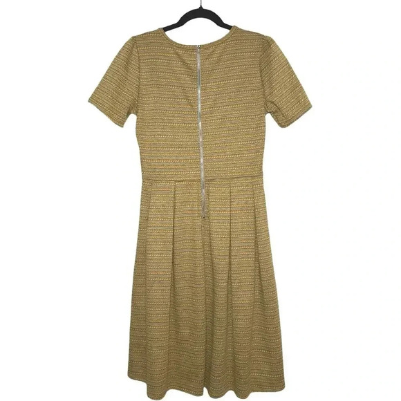 LulaRoe Women’s Amelia Stretchy Knit Dress Gold Size Medium - Picture 2 of 7